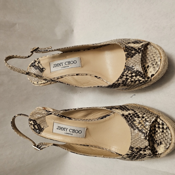 Jimmy Choo Shoes - Jimmy Choo Snakeskin Wedge Sandals